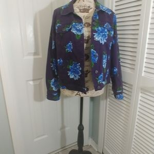 Women jean jacket loose fit Sz 6